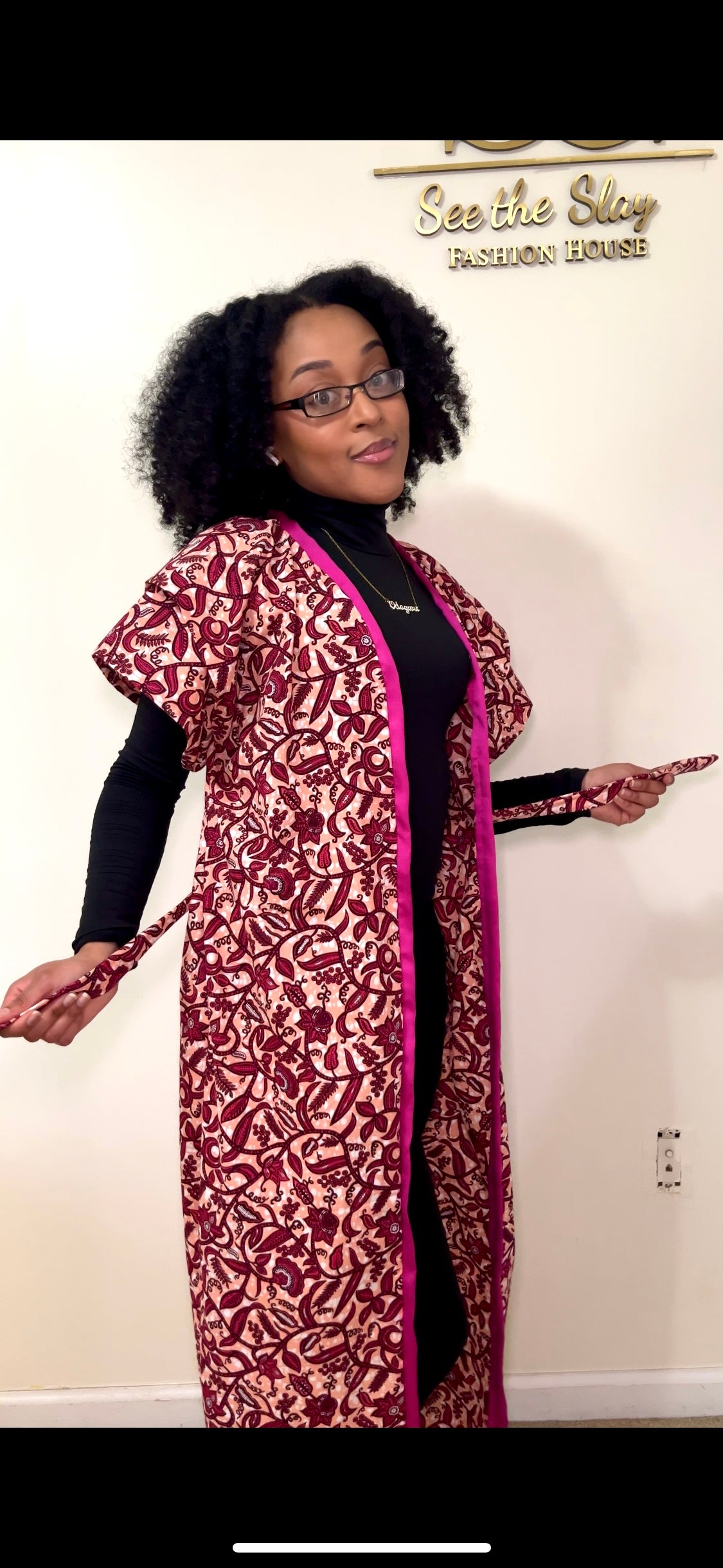 Two-Piece Luxe Kaftan + Headpiece Set