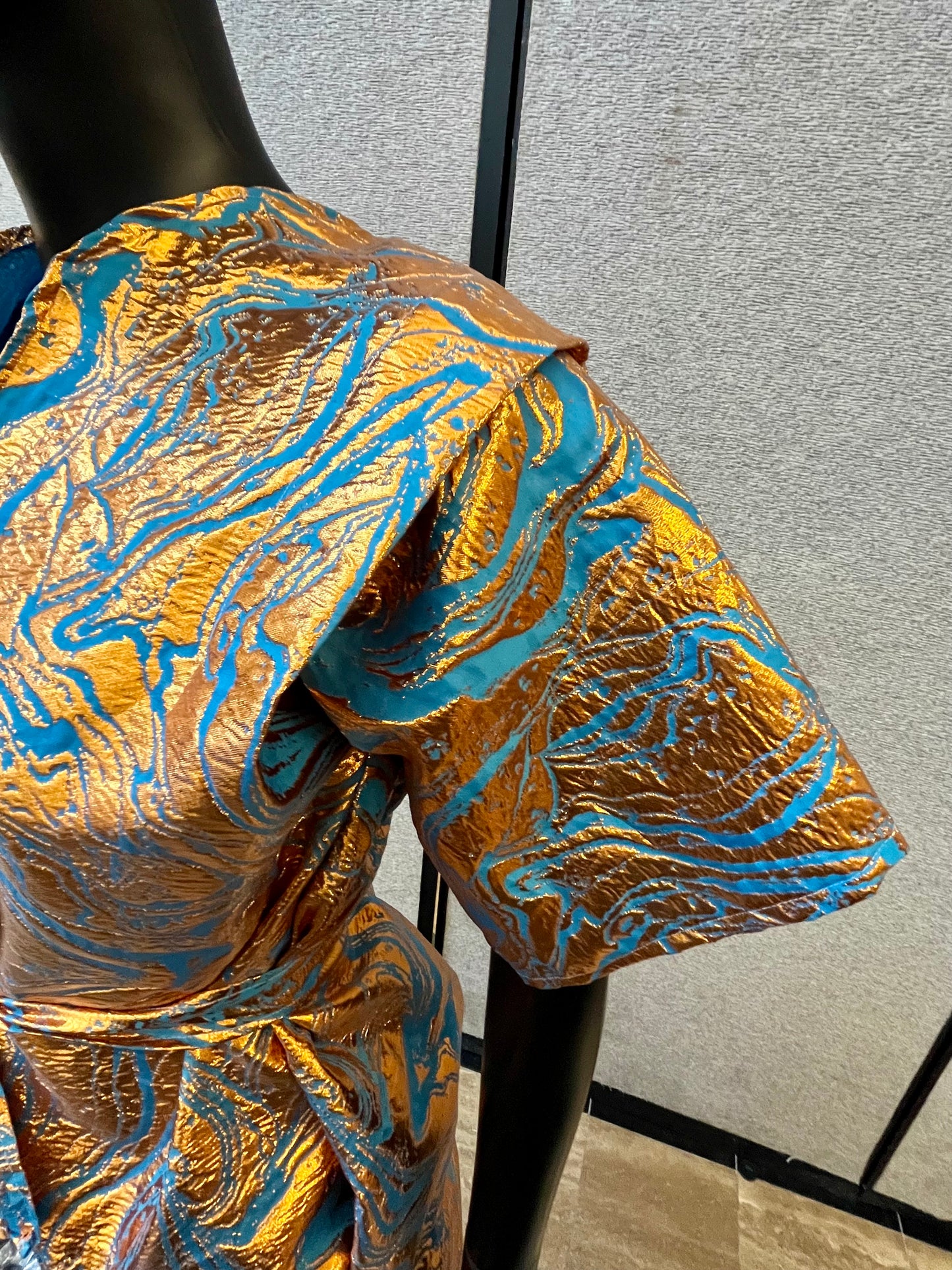 Two-Piece Luxe Kaftan + Headpiece Set