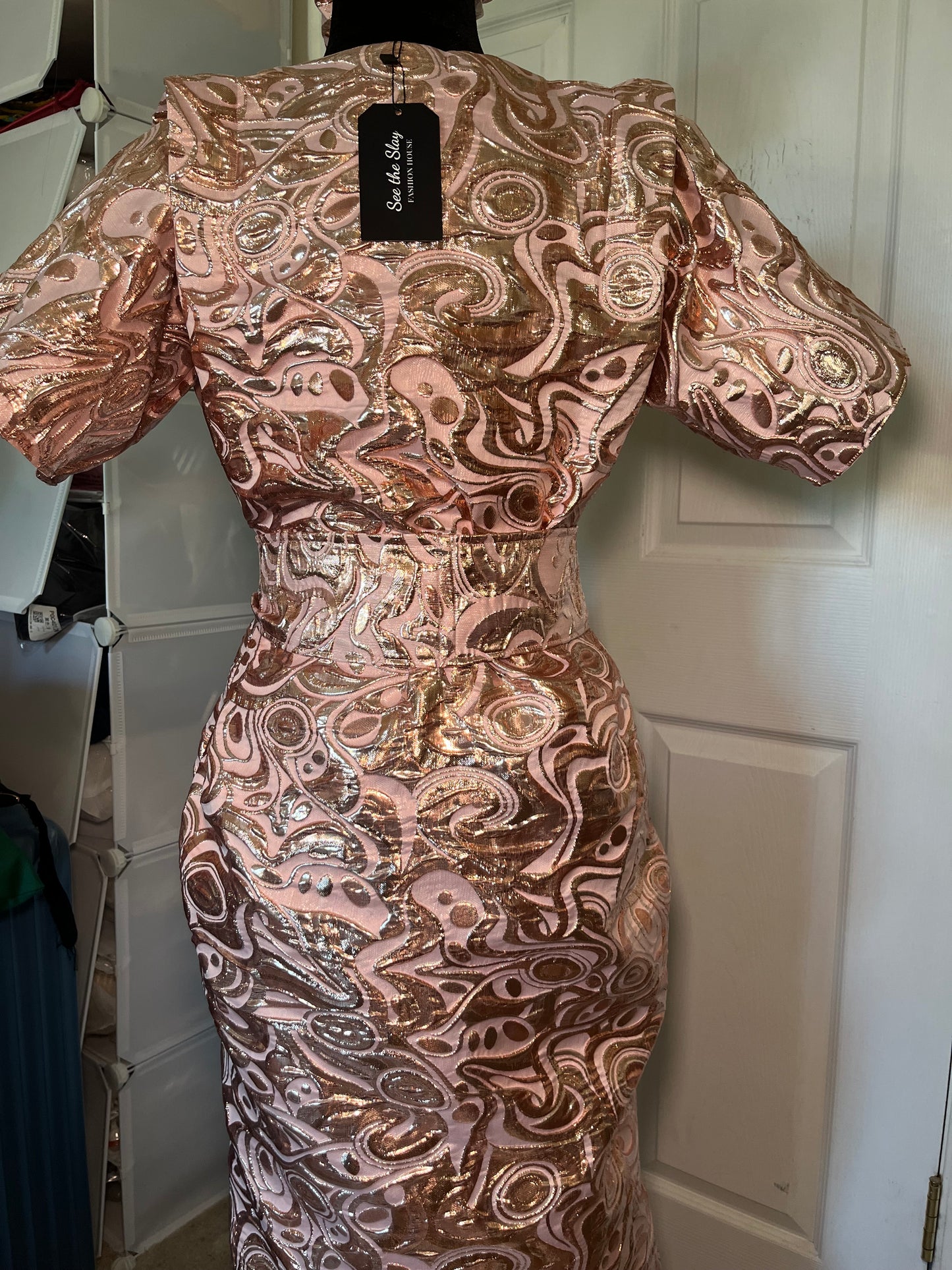 Two-Piece Luxe Kaftan + Headpiece Set