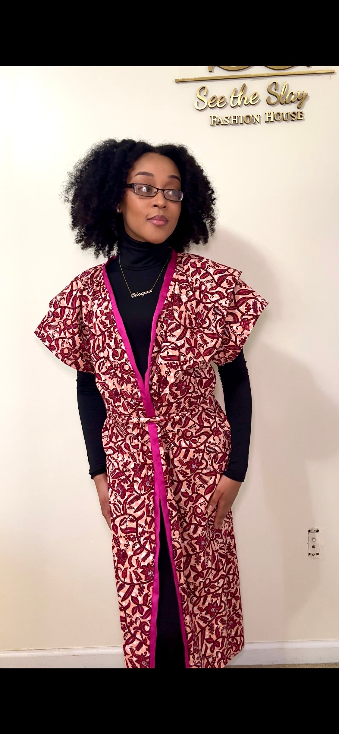 Two-Piece Luxe Kaftan + Headpiece Set