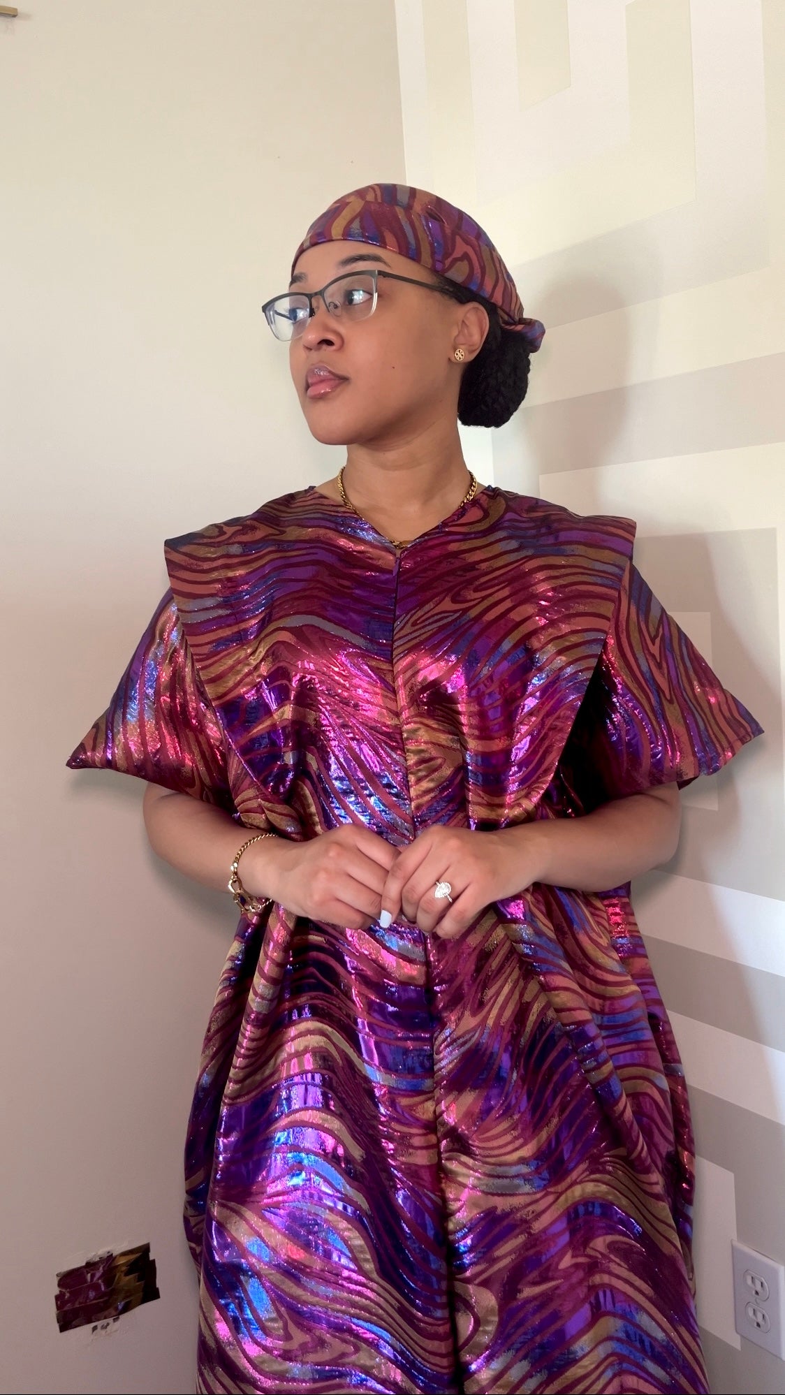 Psychedelic - The Luxe Brocade Kaftan/Kimono Set