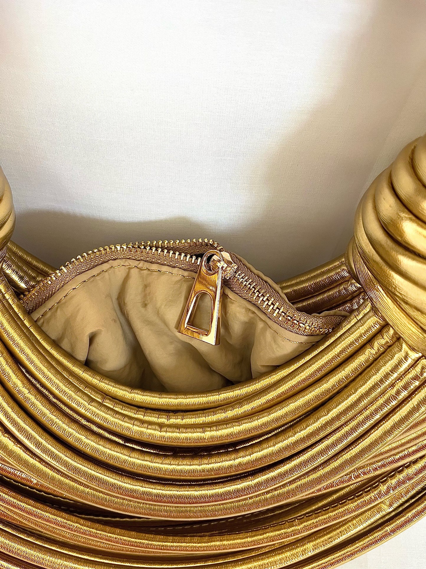 Golden Knotted Handbag