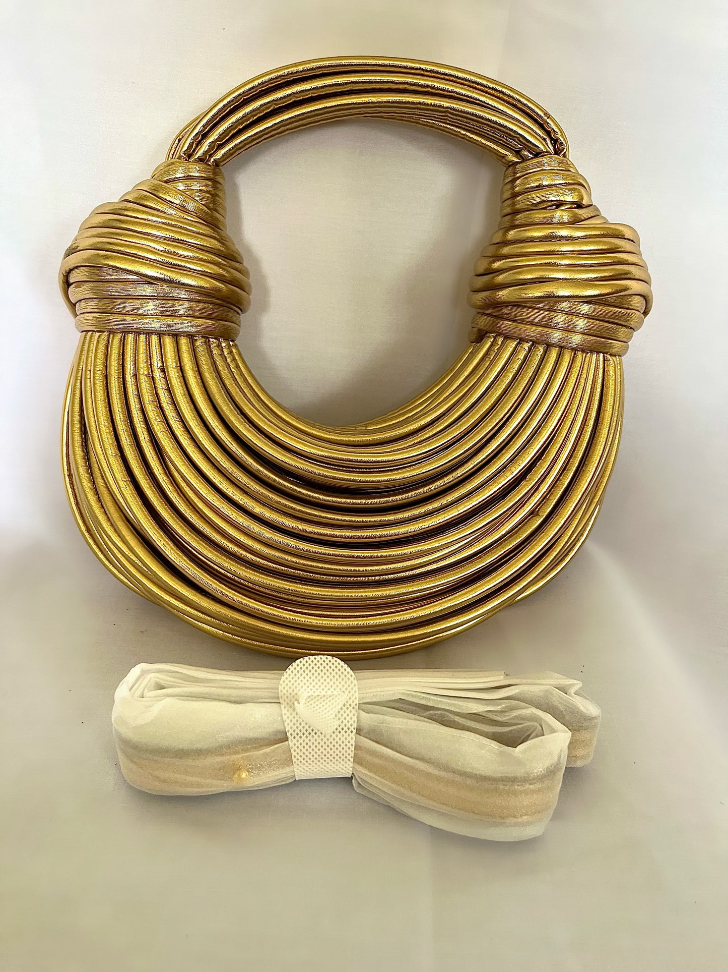 Golden Knotted Handbag