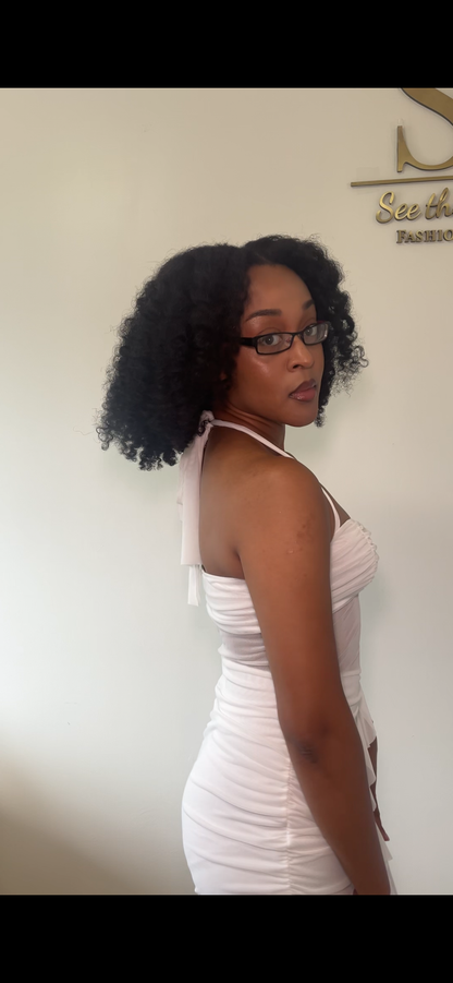 Mesh Summer Halter Dress