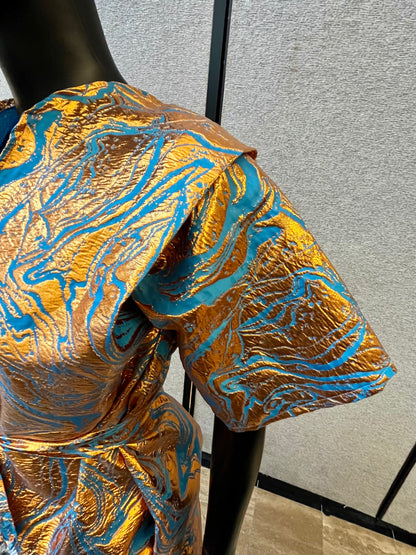 Two-Piece Luxe Kaftan + Headpiece Set
