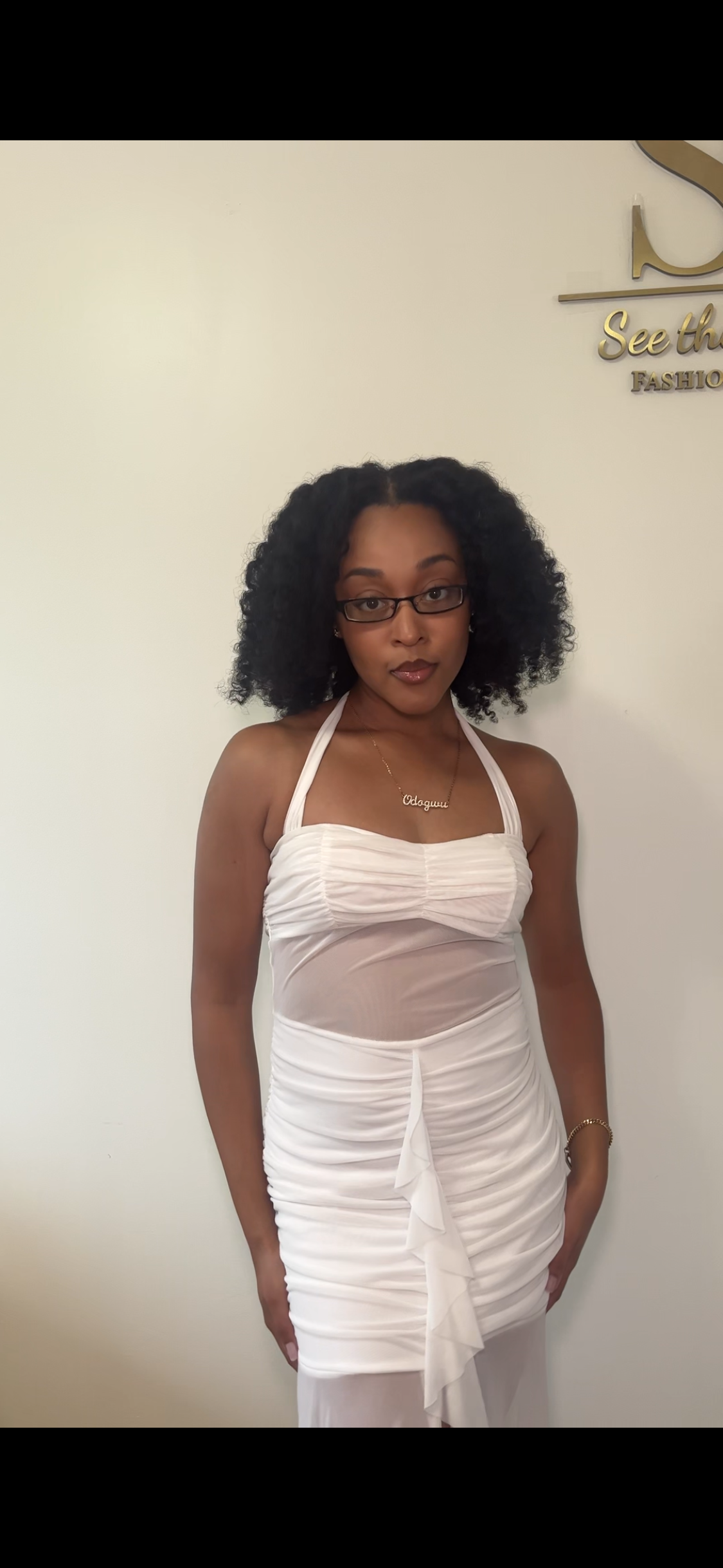 Mesh Summer Halter Dress