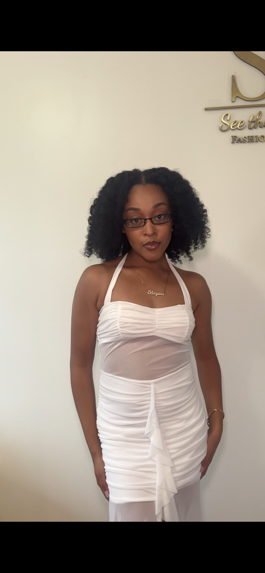 Mesh Summer Halter Dress