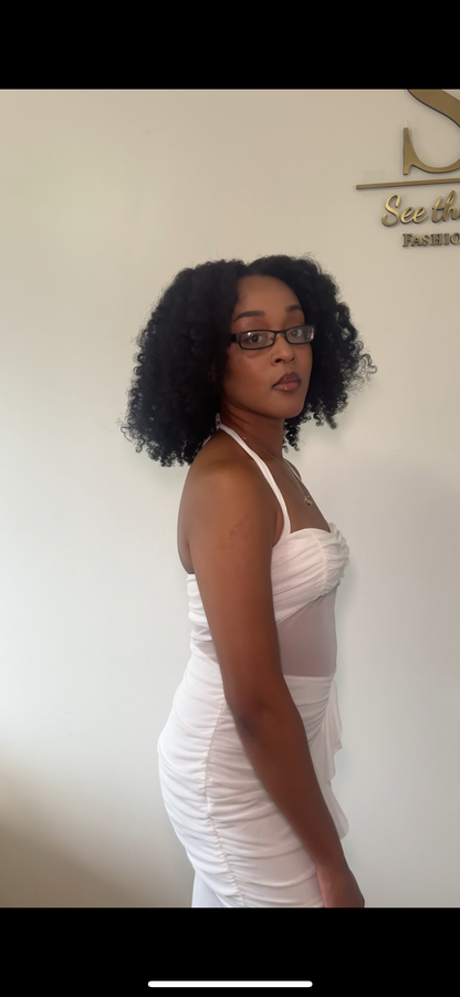 Mesh Summer Halter Dress