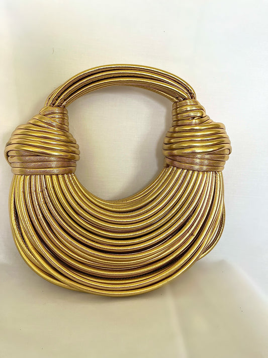 Golden Knotted Handbag